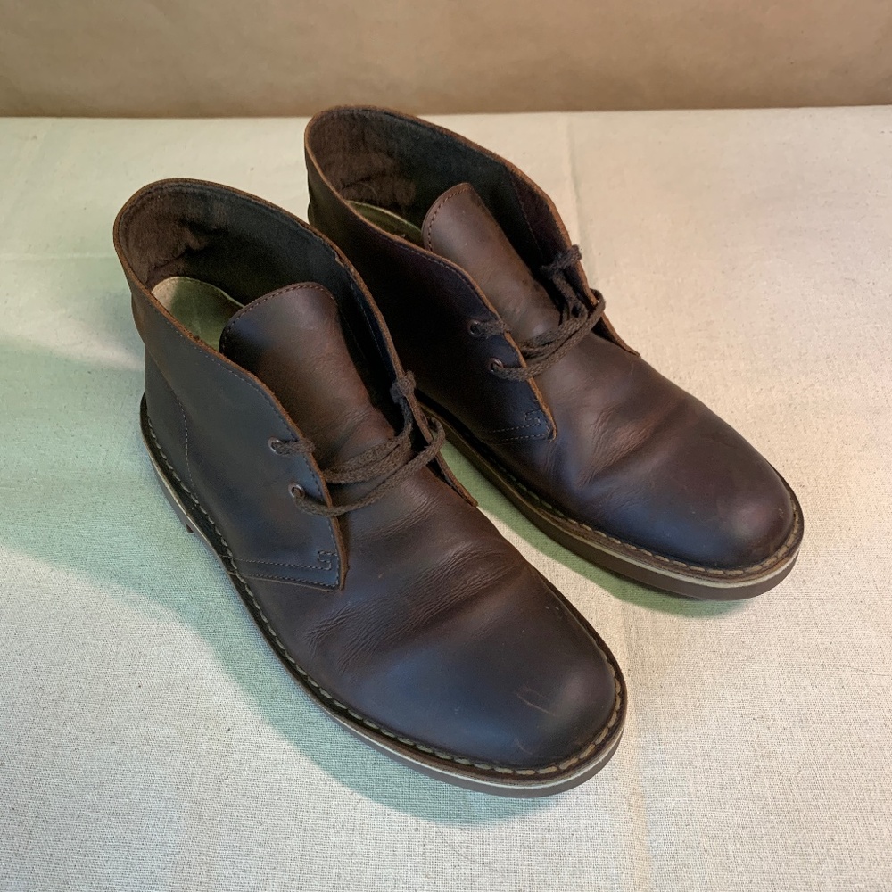 Clarks Bushacre Desert Boots US Men's 8 Brown Leather